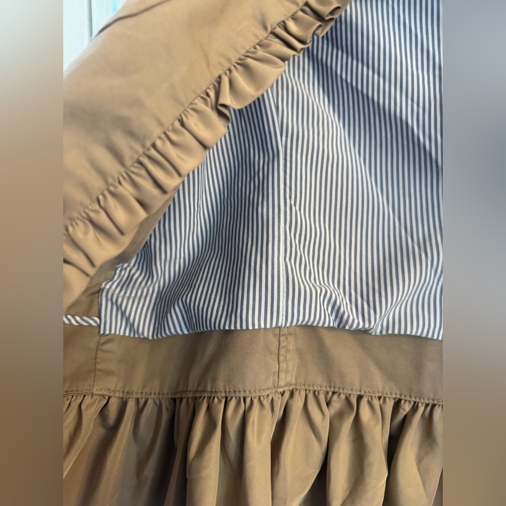 J.Crew Tan Ruffled Jacket, size 10 - Picture 4 of 11